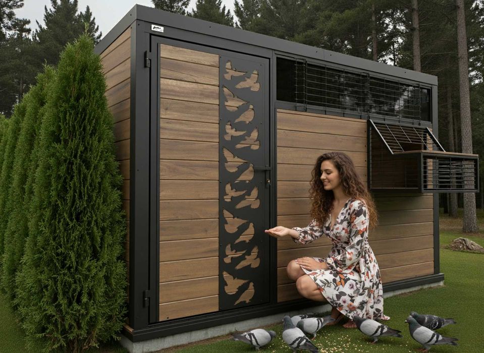 Gołębnik ogrodowy  elegancki i trwały domek gospodarczy