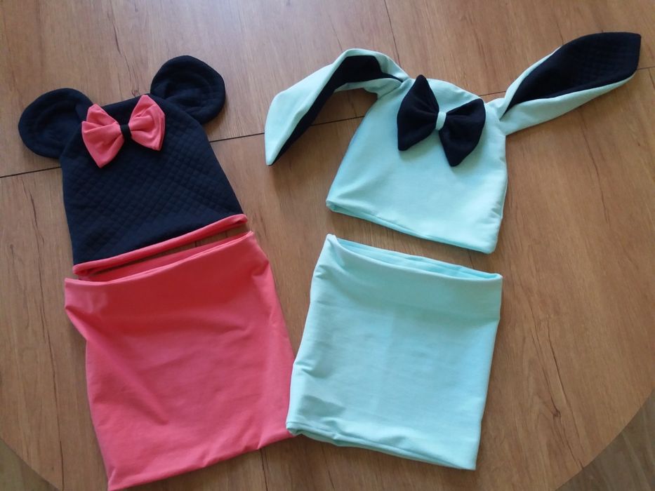 Różne komplety czapki i kominy