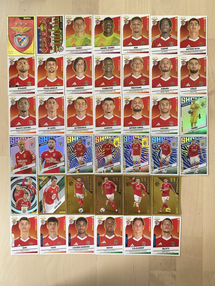 Set Completo SLB Benfica cromos Panini Liga Portuguesa Futebol 2024-25
