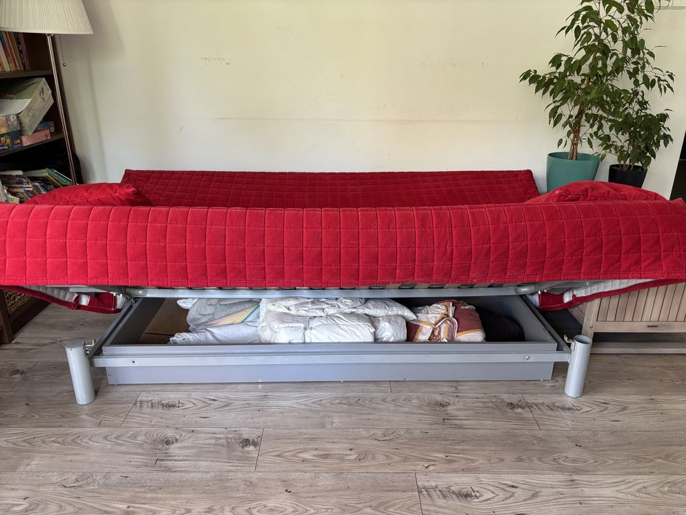 Sofa Beddinge Ikea + pokrowiec + pojemnik na pościel