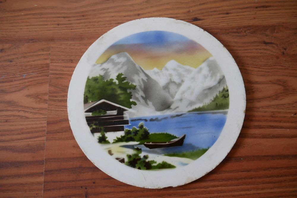 Stary talerz ozdobny Niemcy Zachodnie Western Germany ozdoba prl