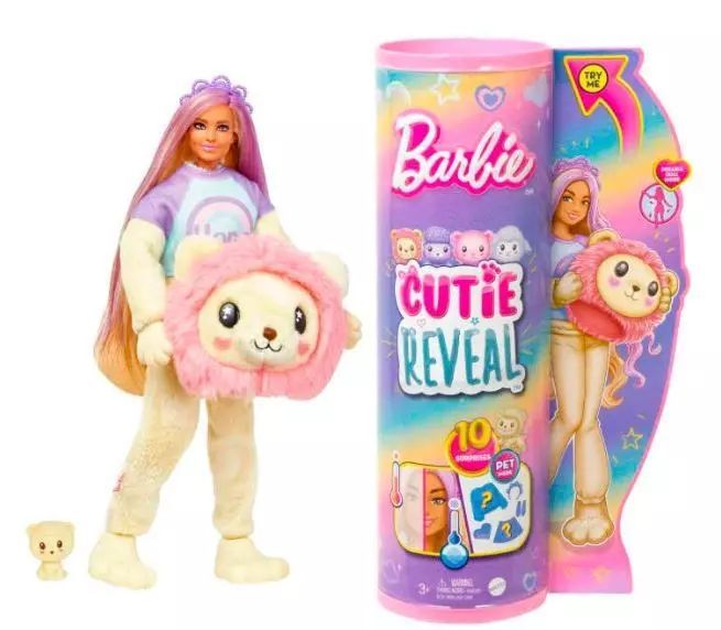 Barbie. HKR06 Cutie Reveal. Lew. Barbie. Nowy Produkt