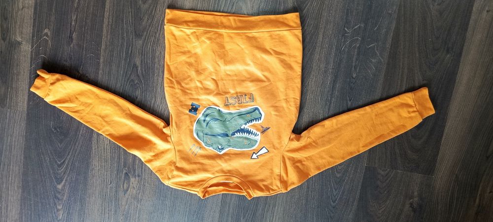 Bluza pomarańczowa dla chłopca dinosaur
