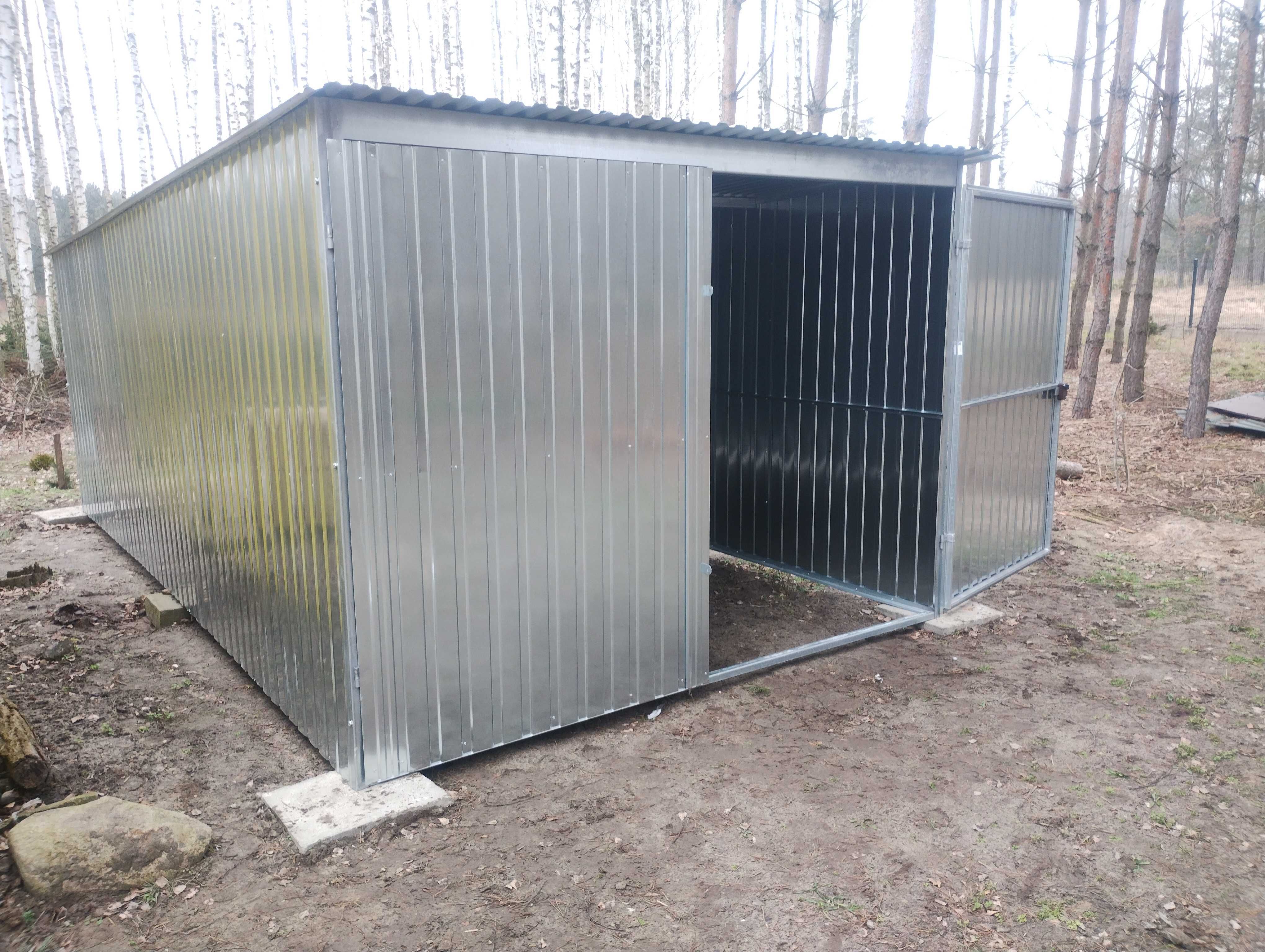 Garaż blaszany. Schowek. 4x6  Konstrukcja ocynkowana. 1 gat. Producent
