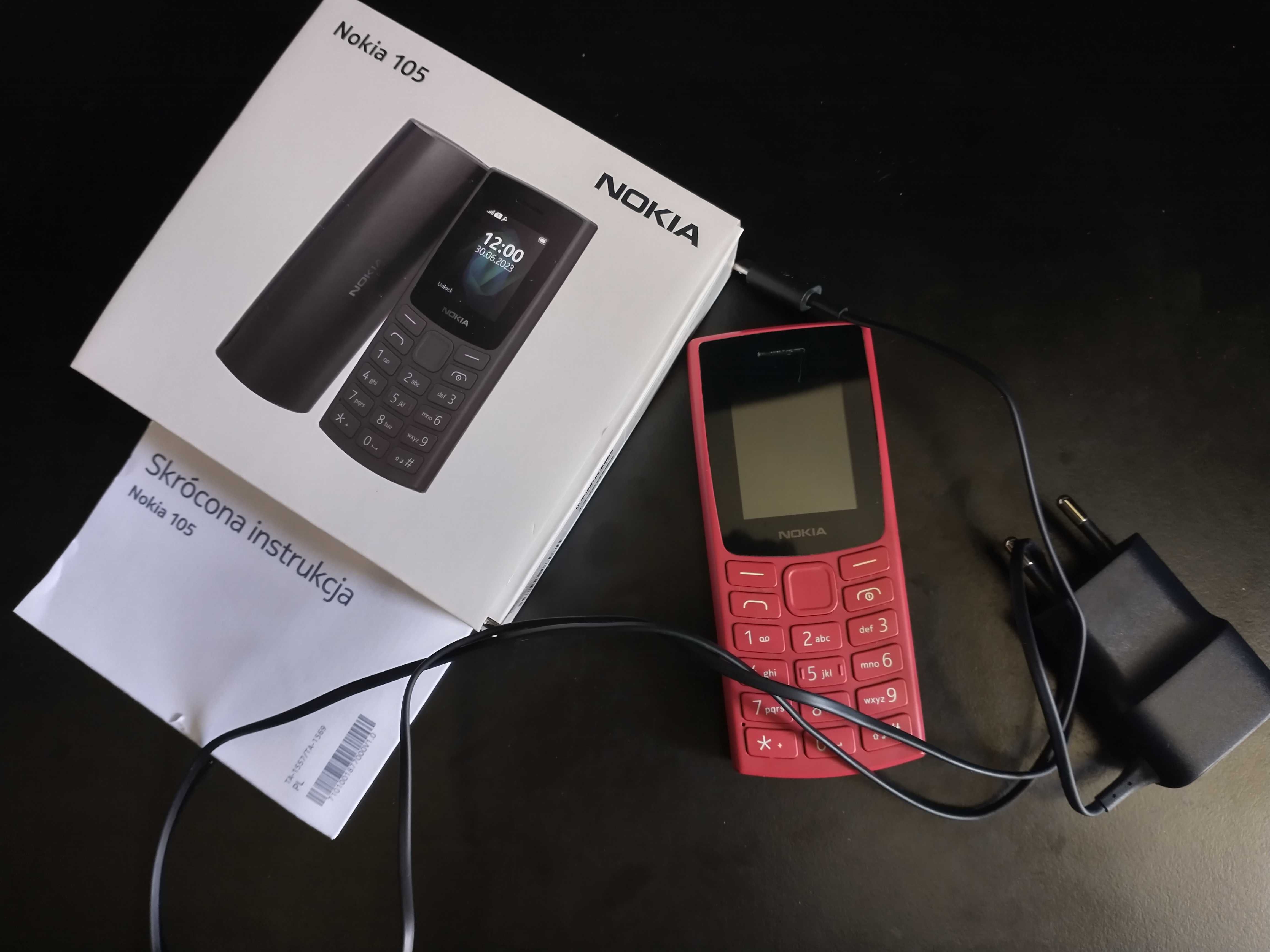 Nokia 105 bordowa dla seniora wersja 2017