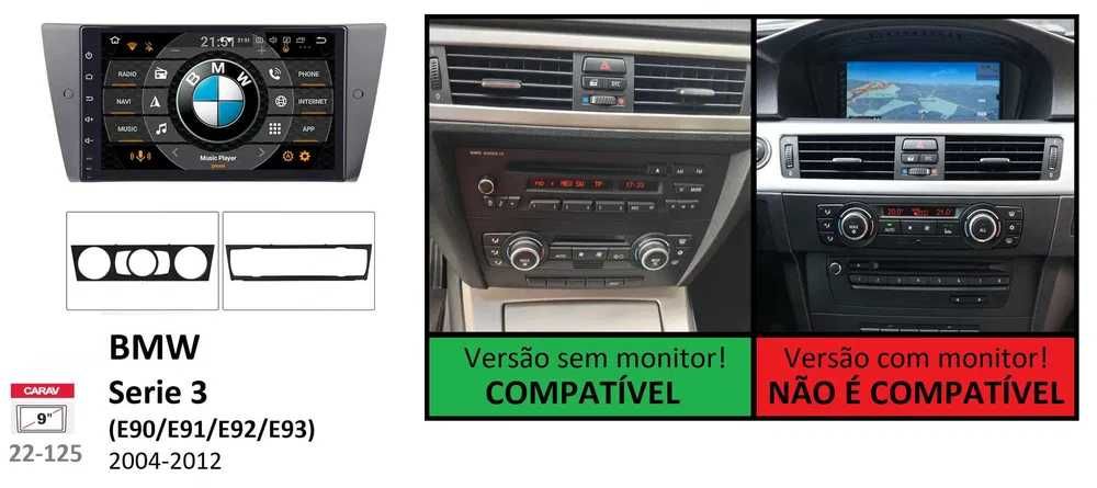 Rádio 2DIN 9" [4+32GB] • BMW Serie 3 • E90 E91 E92 E93 • Android 320