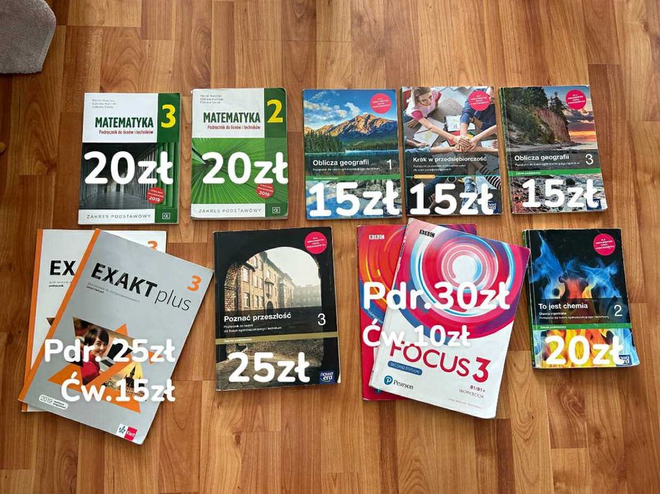 Podręczniki szkolne matematyka fizyka geografia