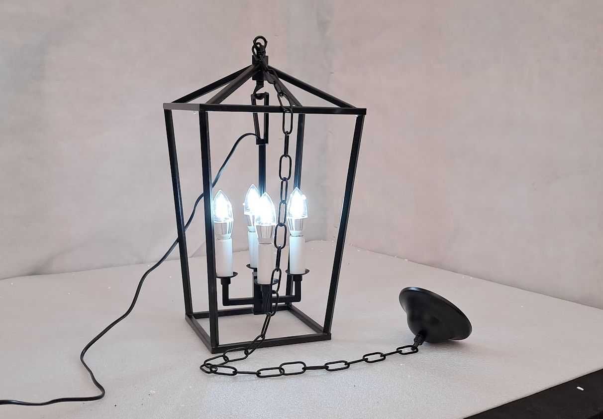 Lampa wisząca VINTAGE retro metal 4 żarówki 1 sztuka