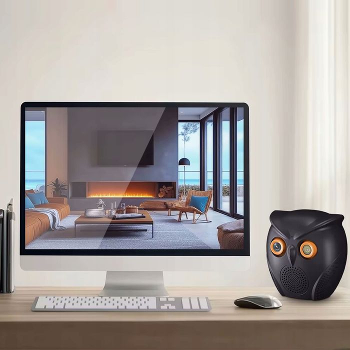 Kamera Sowa Głośnik Bluetooth Mini Szpiegowska Full Hd 1080P Wifi