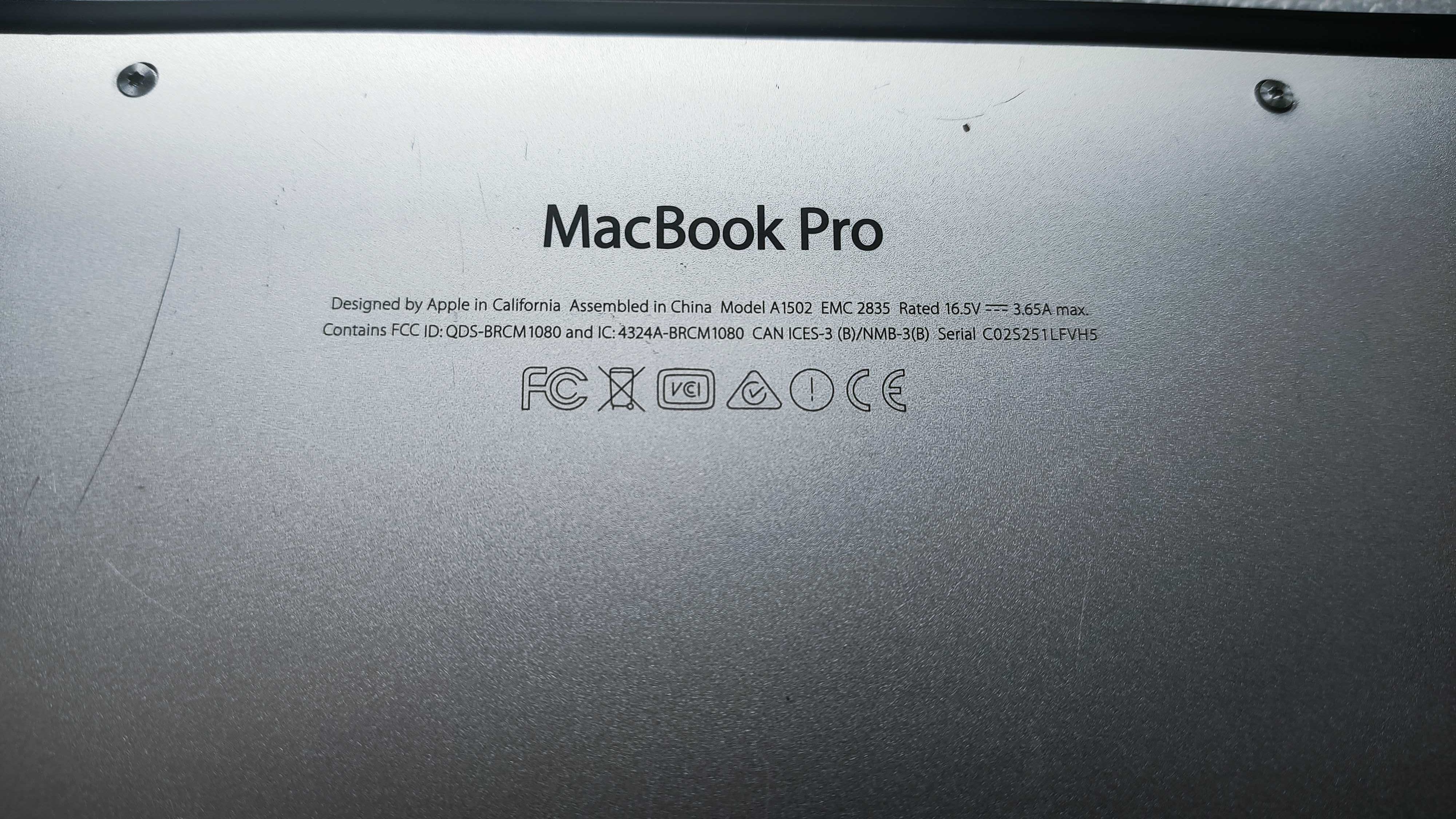MacBook PRO 13” A1502 (EARLY 2015) Retina