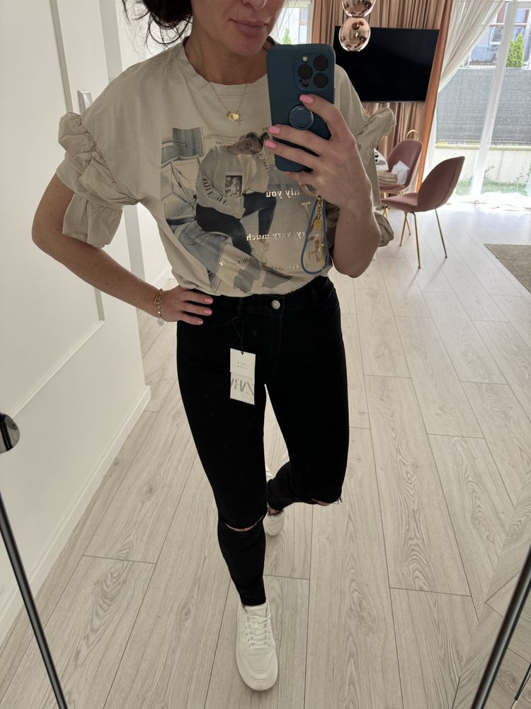 Dżinsy Zara + bluzka
