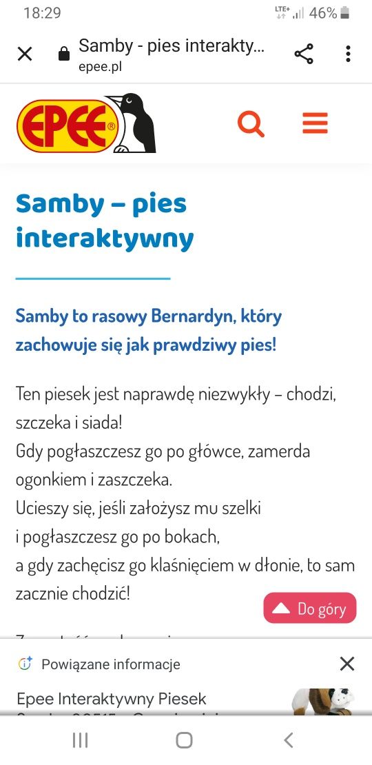 Piesek Samby interaktywny