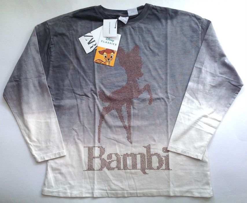 Zara koszulka longsleeve Bambi 11 12 lat