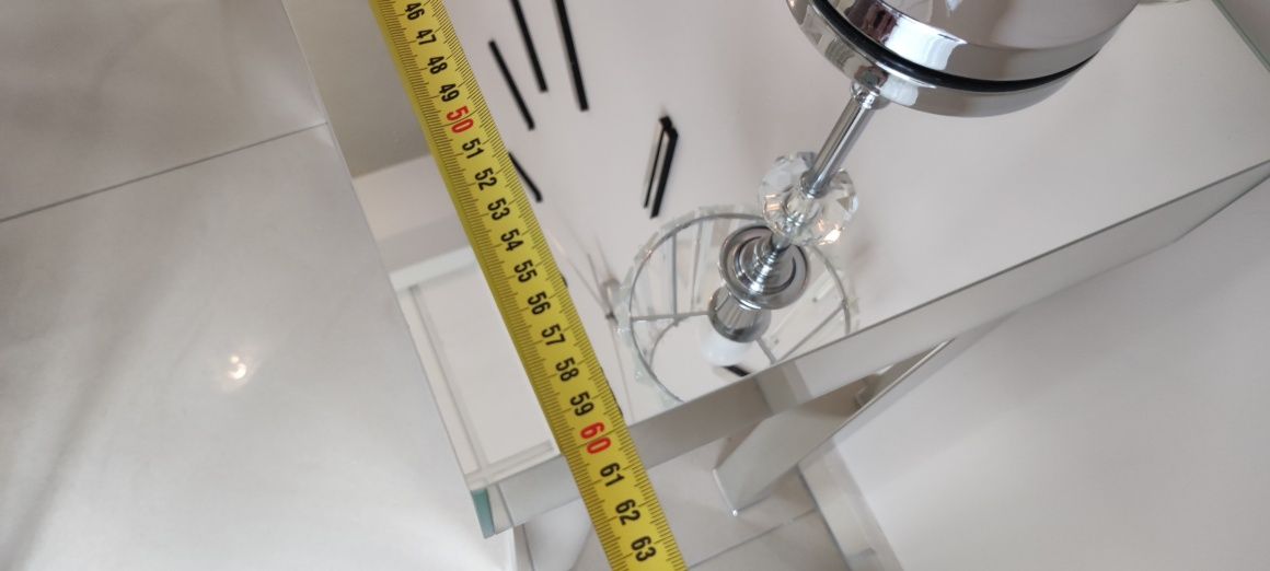 Lustrzana konsola srebrna Glamour szer 60 x gł 30 x wys 70