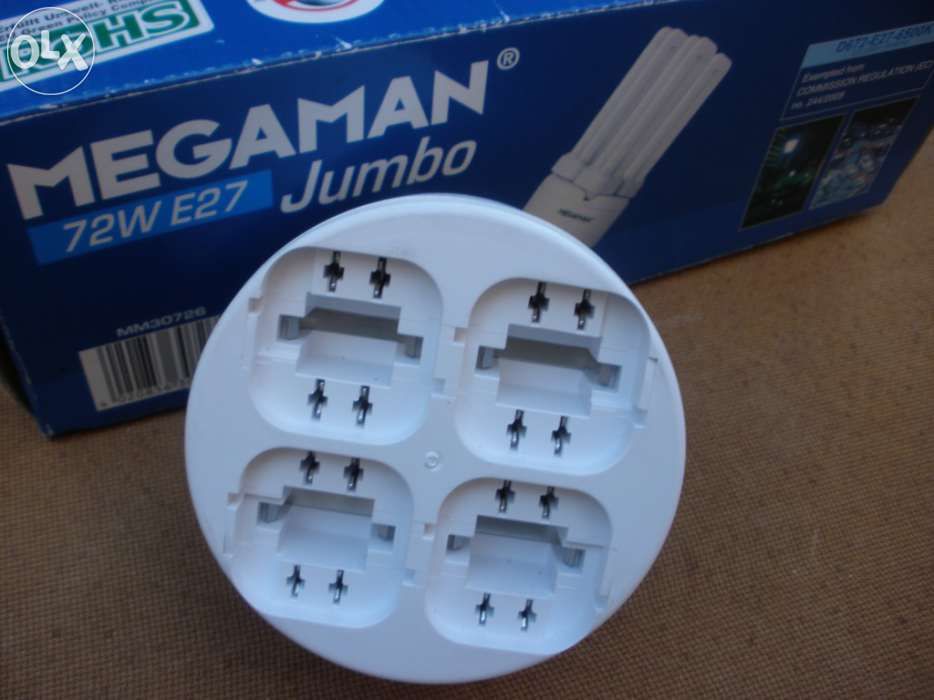 Adaptador "megaman " com lâmpadas novo