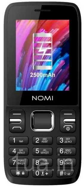 Мобильный телефон Nomi i2430 Black (Черный)  мощная батарея 2500mAh