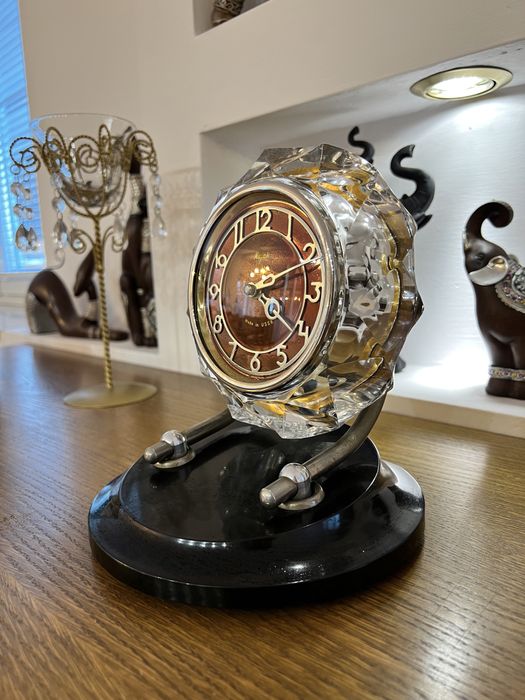 Zabytkowy Kryształowy Limitowana Ed. zegar rosyjski Majak Stan idealny