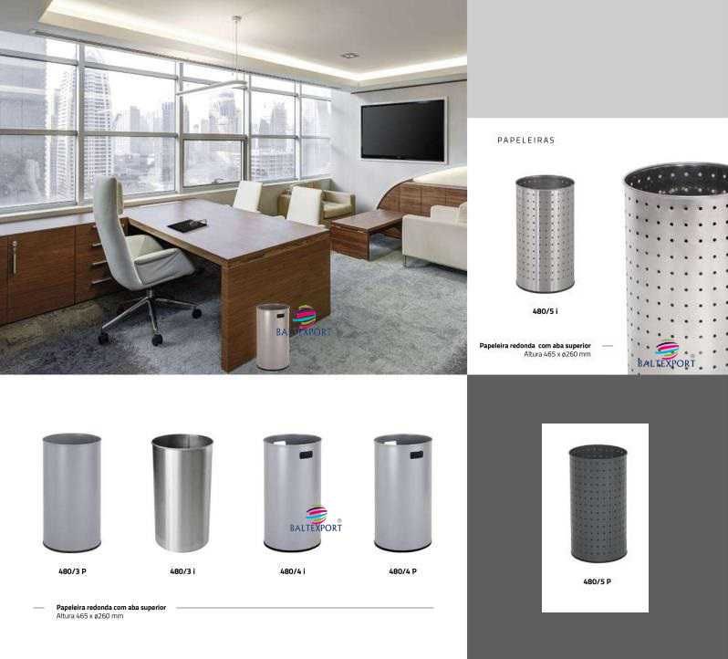 Ecoponto Papel, Vidro, Metal, Plastico em Inox escritório/Armazém Novo