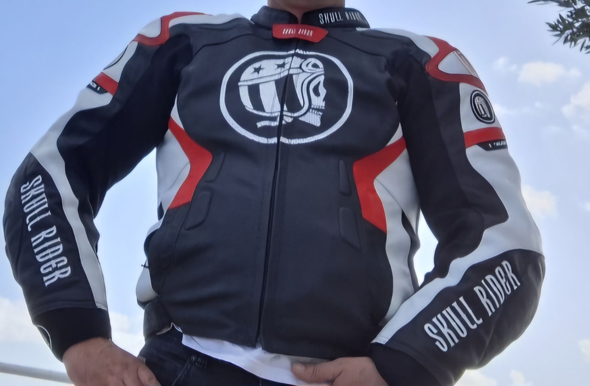 Casaco de moto  pele