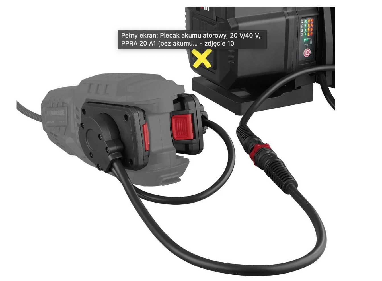 PARKSIDE PERFORMANCE® Plecak akumulatorowy, 20 V/40 V, PPRA 20 A1