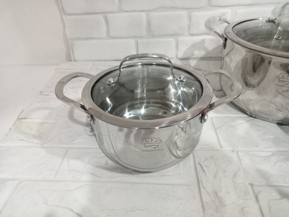 Набор кастрюль 3 шт. из нержавеющей стали German Family GF-2070