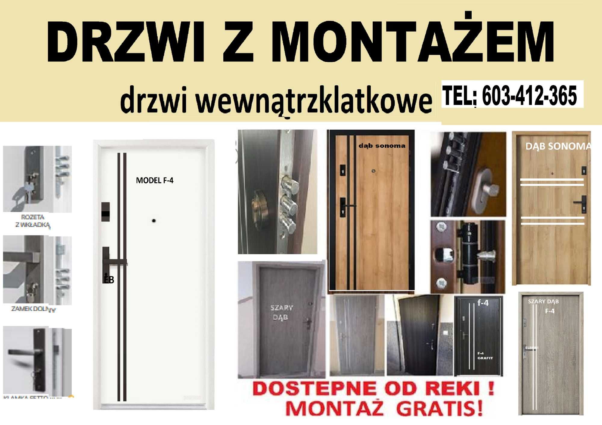 Drzwi z montażem wejściowe antywłamaniowe do mieszkania  zewnętrzne