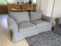Sofa Ikea ektorp 2 pokrowce szary i kwiaty