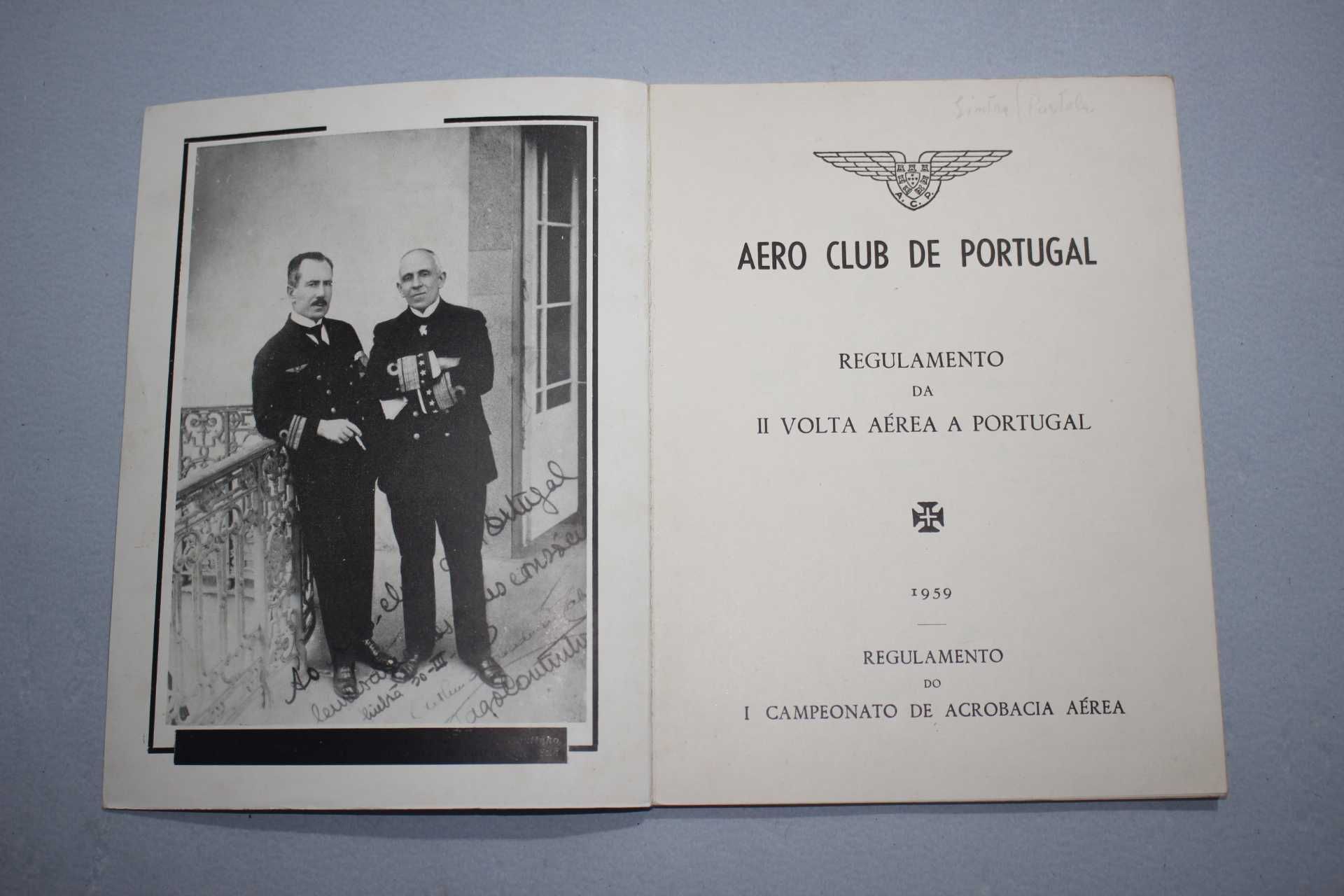Livro-Aero Club de Portugal-Regulamento da 2 Volta Aerea Portugal-1959