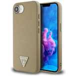 Etui Guess Grained Triangle Magsafe Do   Iphone 16E Brązowy