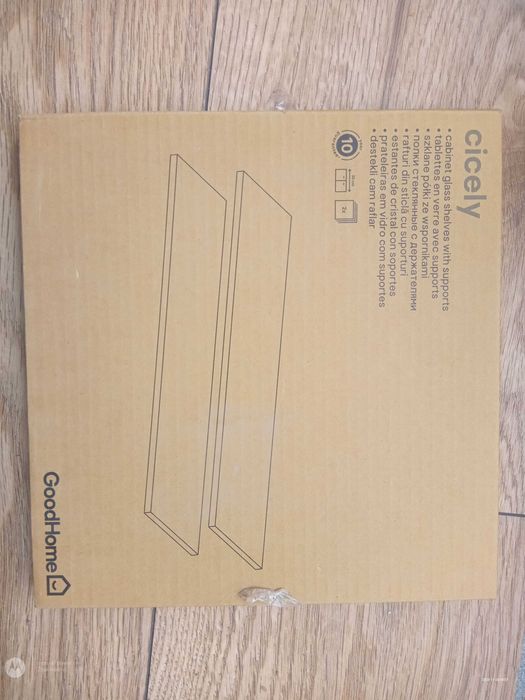 Szklane półeczki GoodHome 25,9 cm/27,4 cm