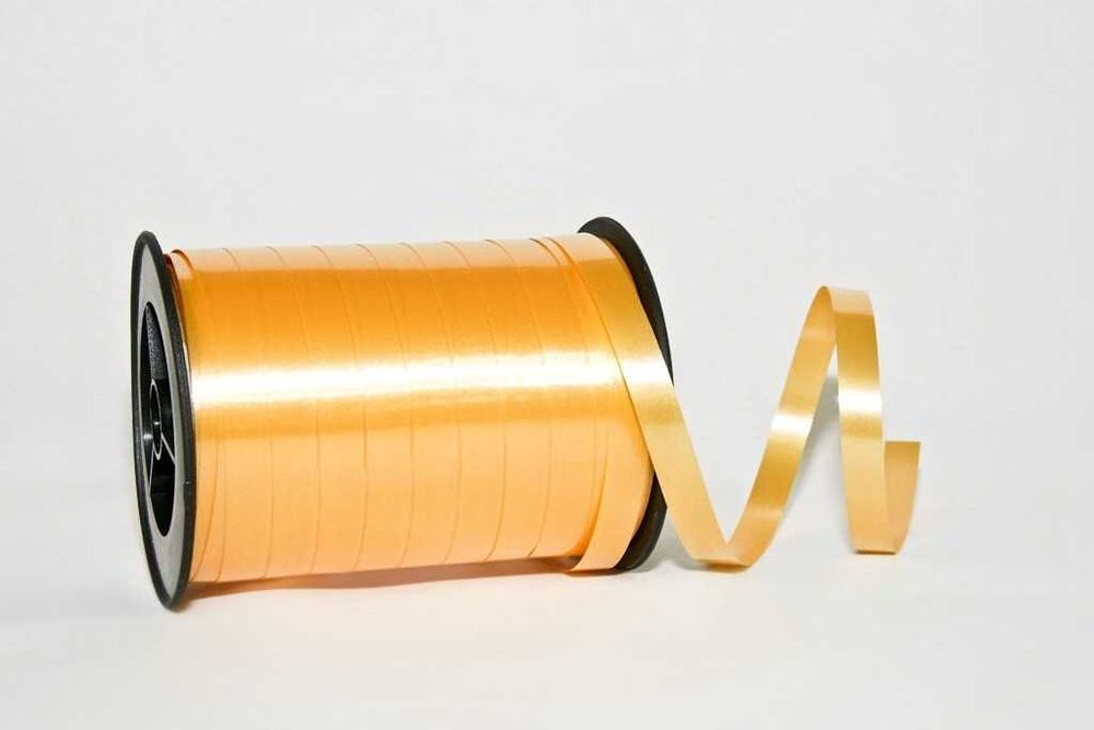 Wstążka pp lakierowana 1cm/100m POMARAŃCZOWA JASNA