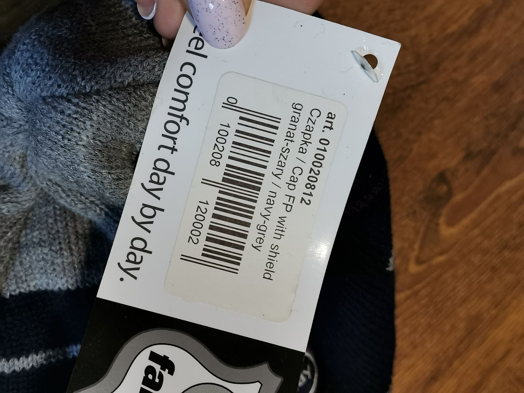 Fair play czapka jeździecka granatowa z daszkiem ciepła zimowa