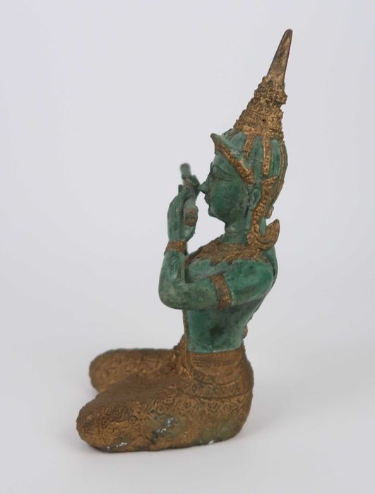 Buda Tailandês em bronze patinado - Tocador de Flauta