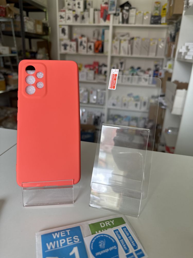 Etui brzoskwiniowe + szkło hartowane SAMSUNG A53 5G