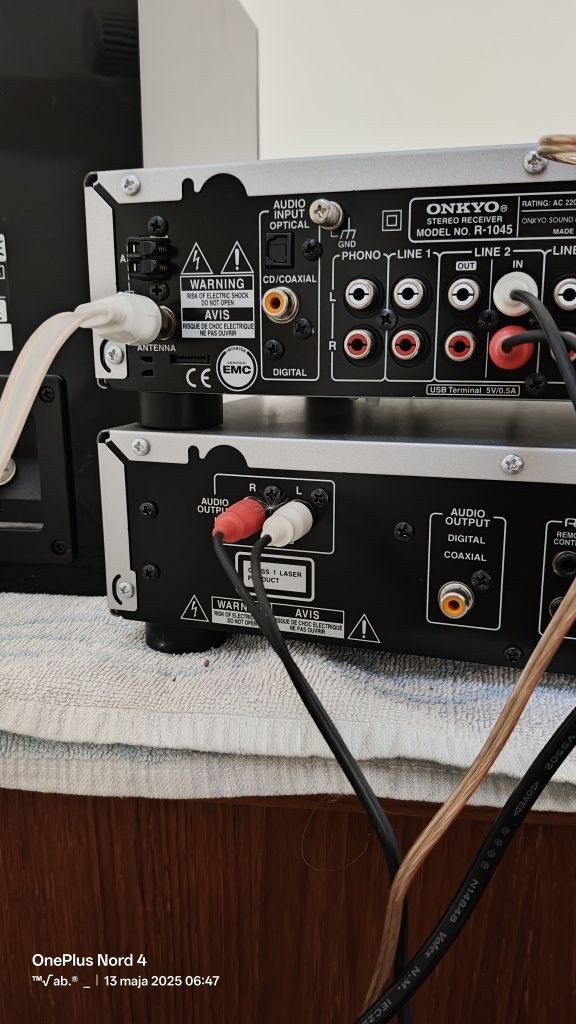 Amplituner Onkyo pha 1045, kolumny