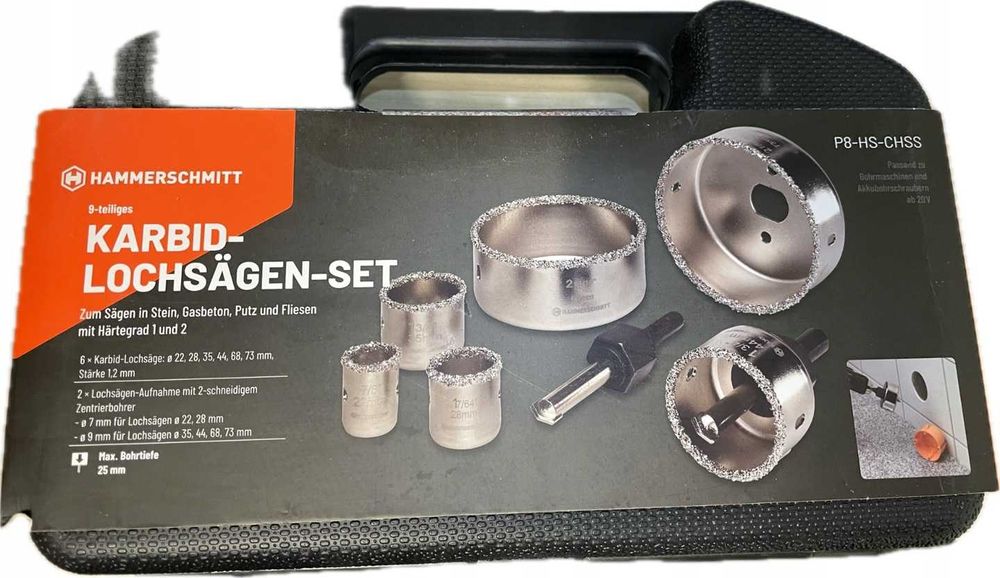 HAMMERSCHMITT Zestaw Otwornic Black 21201 9 szt