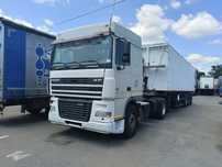 Продається Даф 95 євро 3+полуприцеп зерновоз самоскид  Самро 60 кубів.