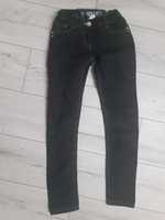 Spodnie jeansy czarne 146 c&a dziewczynka