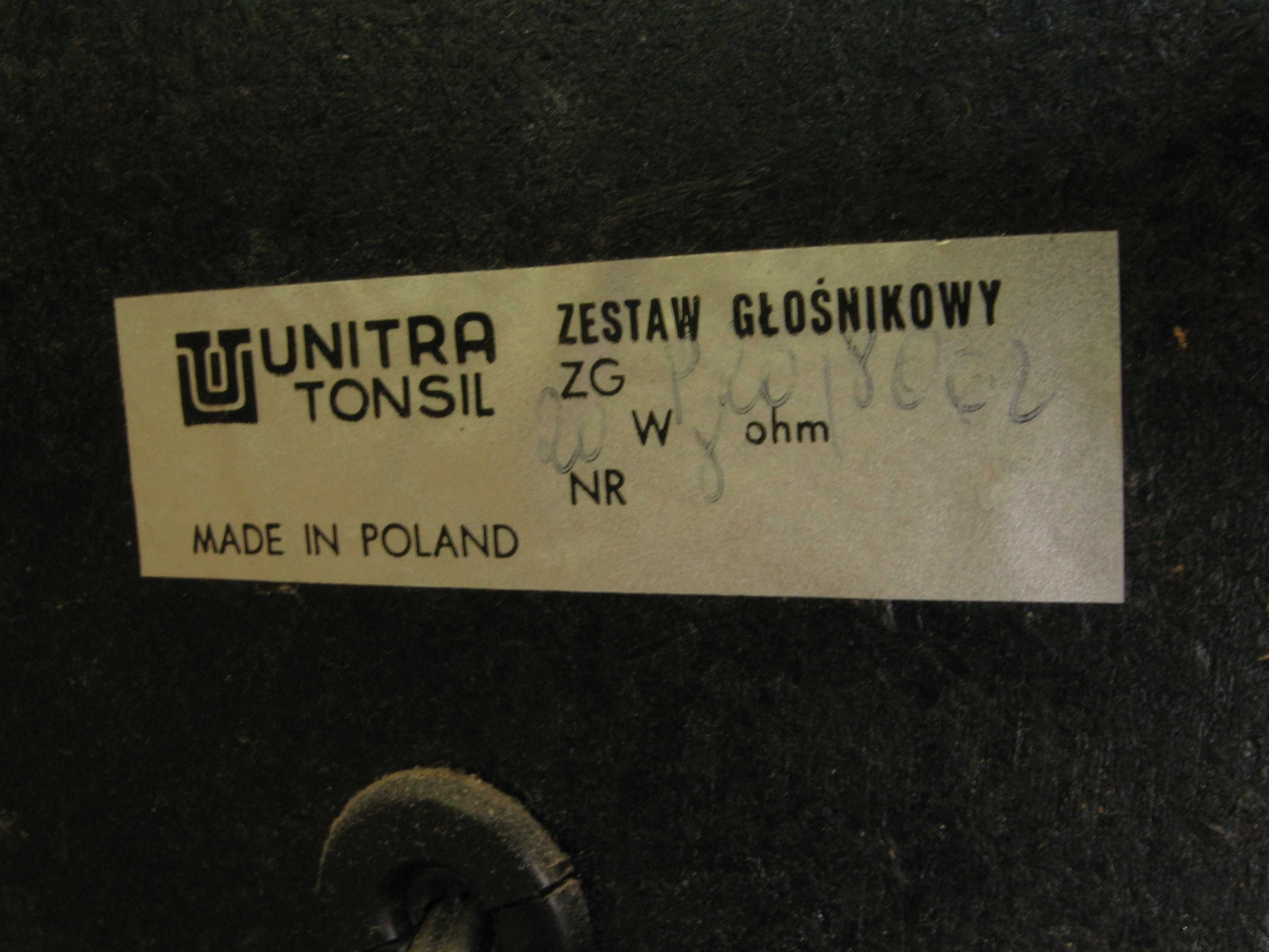 KOLUMNY Unitra Tonsil ZG 20W / 8ohm + STOJAKI