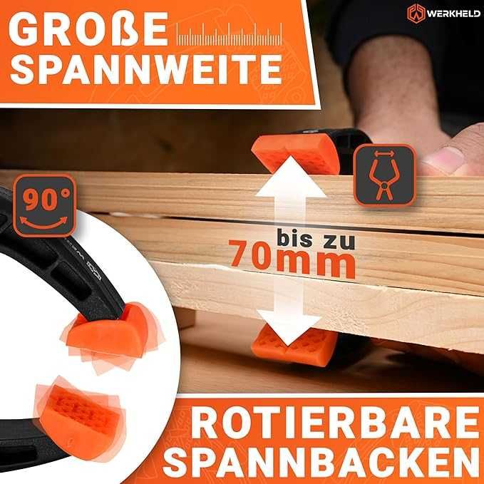 WERKHELD® Zestaw Zacisków Sprężynowych [6 Sztuk]