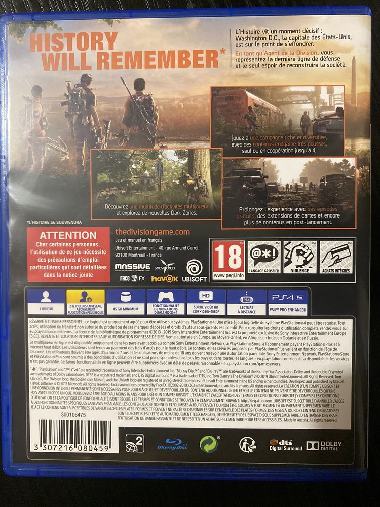 Tom clancy THE DIVISION 2