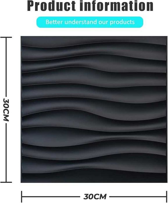 33 sztuki 3D paneli ściennych, bardzo sztywny PVC, dekoracje ścienne