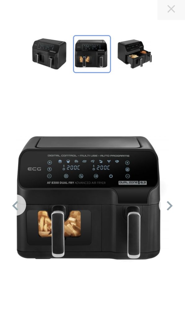 Мультипіч (аерофритюрниця) ECG AF 8300 Dual Fry