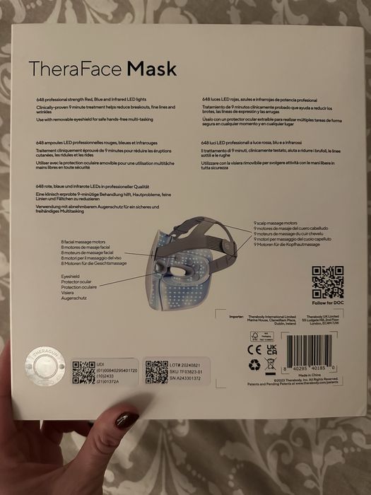 Maska LED Therabody TheraFace Mask