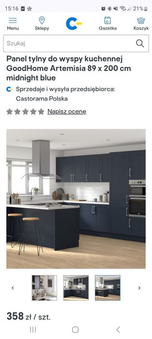 Oddam panel kuchenny granatowy