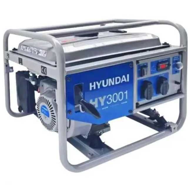 Хит продаж! Бензиновий генератор Hyundai HY3001 3.1 кВт ручний стартер