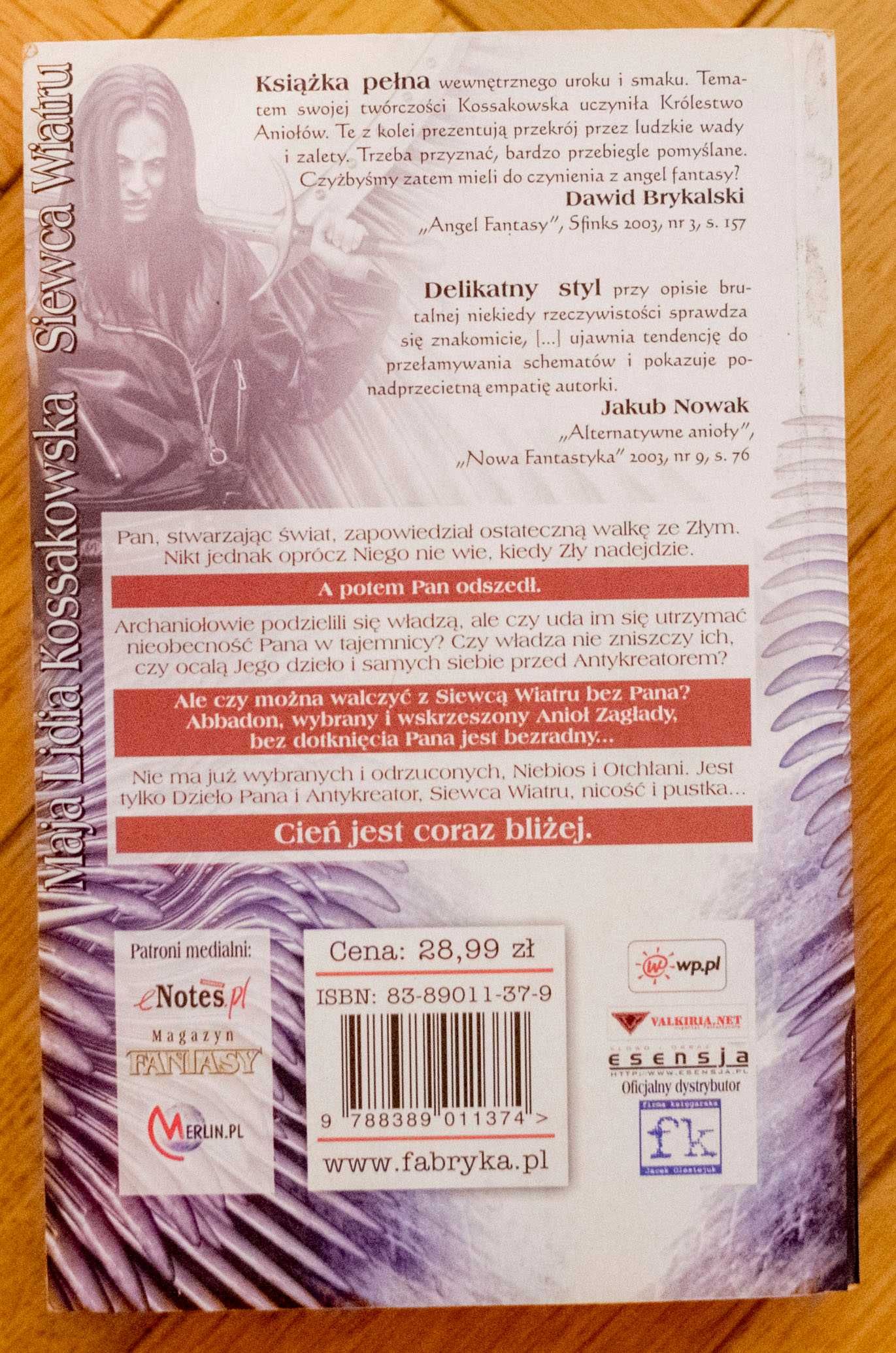 Siewca wiatru Maja Lidia Kossakowska Fabryka Słów Fantastyka