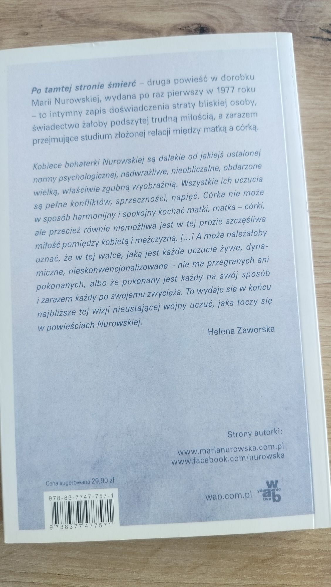Po tamtej stronie śmierć Maria Nurowska