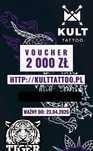 Voucher na tatuaż 2000 zł do Kult Tattoo Studio w Krakowie