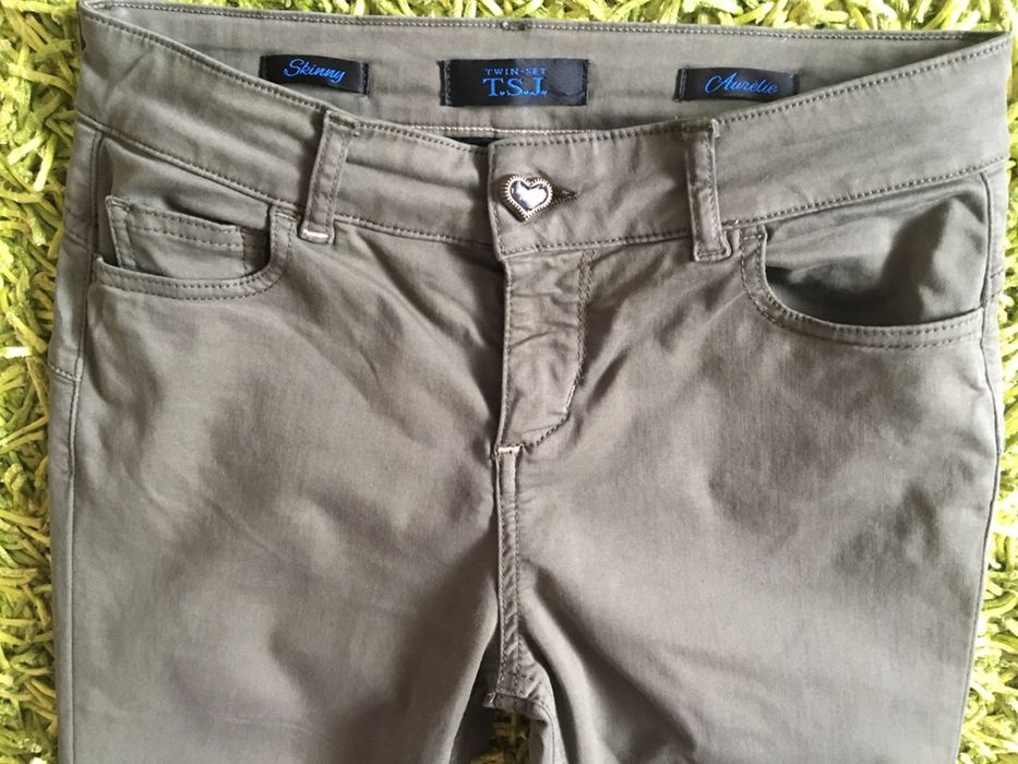 TWIN-SET T.S.J. Skinny Aurielie kolor khaki rozm. 26